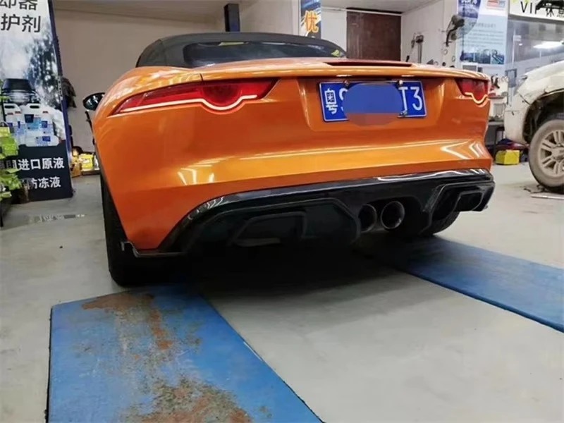 STYLE CARBON FIBER REAR BUMPER LIP REAR DIFFUSER for F-TYPE